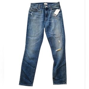 Mother Looker Cropped High Waisted Blue Jean, Waist 27 NEW W/TAG